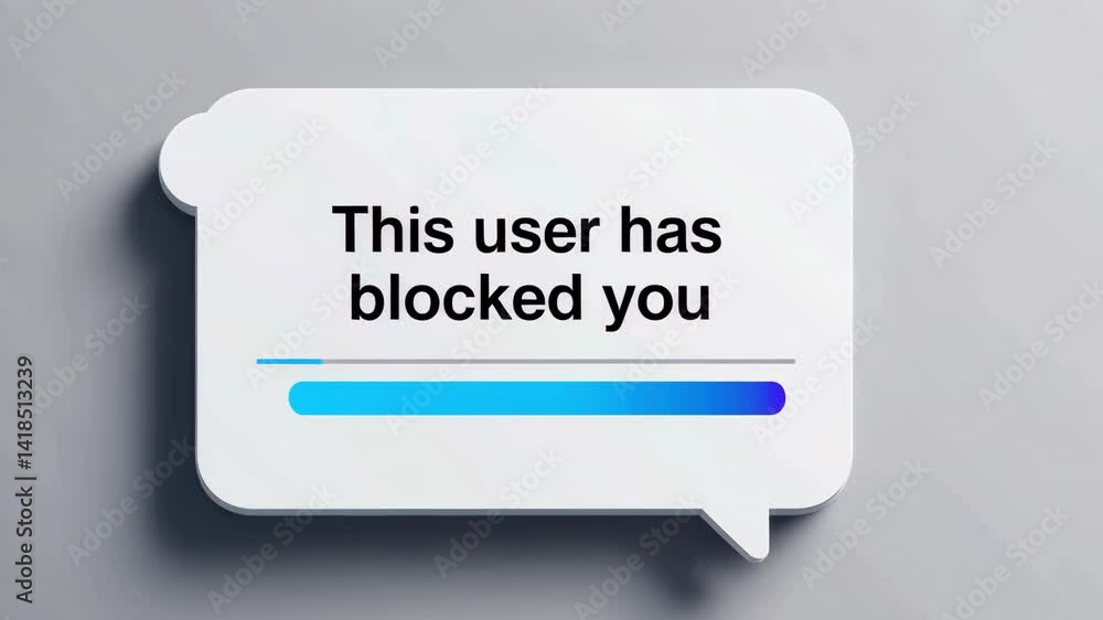 Poster user notification blocked status prevents further communication and interaction in social messaging