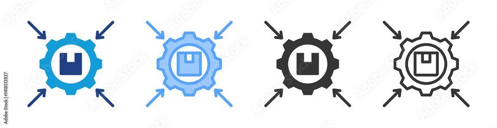 Aufkleber Aggregate Input icon set multiple style collection
