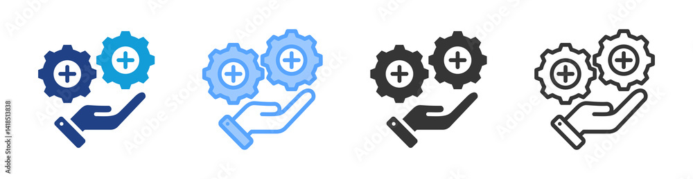 Aufkleber value addicted icon set multiple style collection