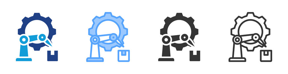 Manufacturing Techniques icon set multiple style collection