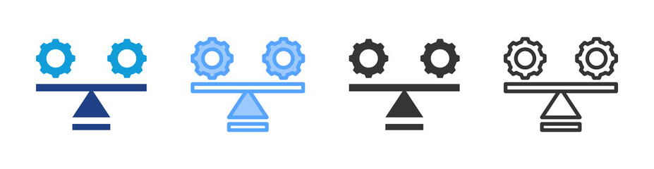 Stability icon set multiple style collection