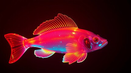 Neon Fish Glowing in the Dark.....................