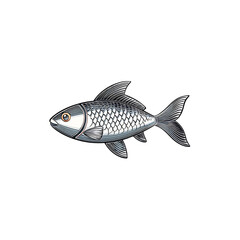 Obraz premium silver fish emoji