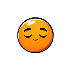 Fototapeta premium orange sleepy face emoji