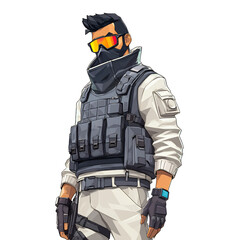 battle royale gaming character vest