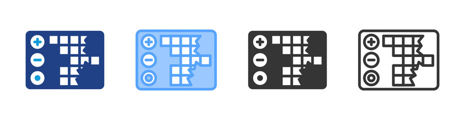 Plats icon set multiple style collection