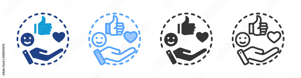 Aufkleber reaction icon set multiple style collection