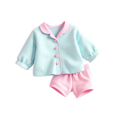 Obraz premium Dreamy baby pajama set in pastel shades, perfect for bedtime and sweet dreams