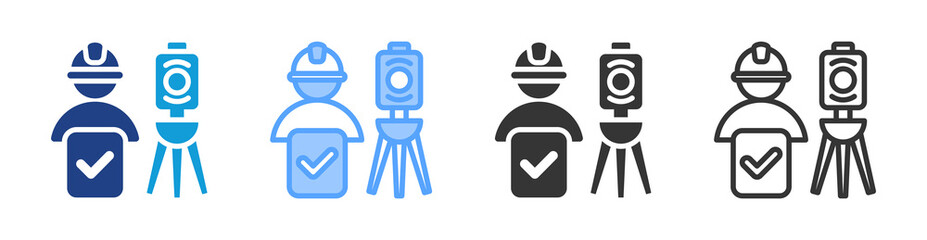 Profession icon set multiple style collection