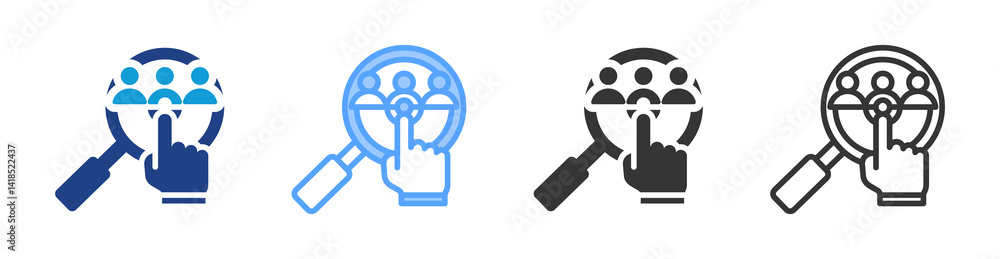 Leinwandbilder selecting sample icon set multiple style collection