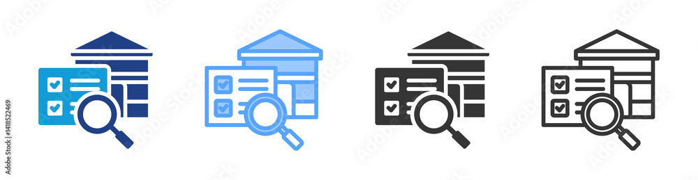Poster personal home icon set multiple style collection
