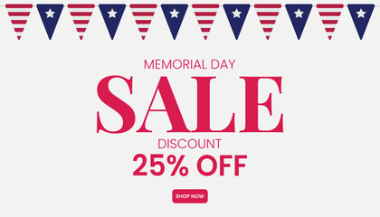 Memorial Day Sale Banner Template design