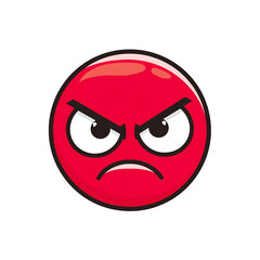 Red angry face emoji