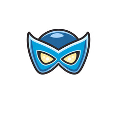 Fototapeta premium Blue superhero mask emoji