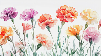 Elegant wedding invitation card background . Minimal hand painted watercolor Gerbera flowers texture template background. Design for wedding, vip cover, poster, rsvp moderncard.Valentine's Day