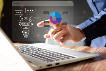 The AI ​​system's processing and AI system help to think, so the icons are displayed on the...