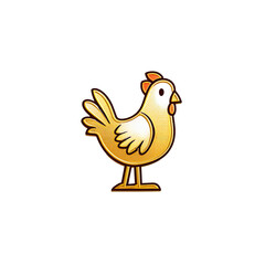 Fototapeta premium Gold roasted chicken emoji