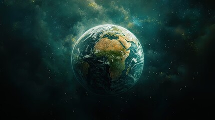 Obraz premium Earth Day Concept, Created with Generative AI, Representing Environmental Awareness, Sustainability, and AI-Powered Solutions for a Greener Future 