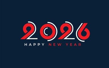 Happy new year 2026 celebration - best wishes 2026 - vector for poster, banner, greeting and new year 2026

