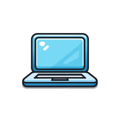 Blue laptop emoji