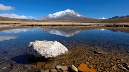 Obraz premium Serene Mountain Lake Reflection