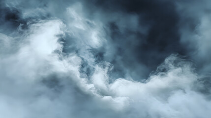 Obraz premium Dramatic sky filled with swirling clouds and fog