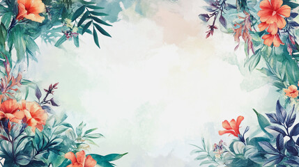 Elegant wedding invitation card background . Minimal hand painted watercolor Gerbera flowers texture template background. Design for wedding, vip cover, poster, rsvp moderncard.Valentine's Day