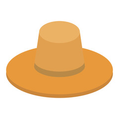 cowboy hat vector illustration yellow color