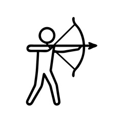 Iconic Archer in Action Forest Clearing undefined Illustration Dynamic Environment Side View