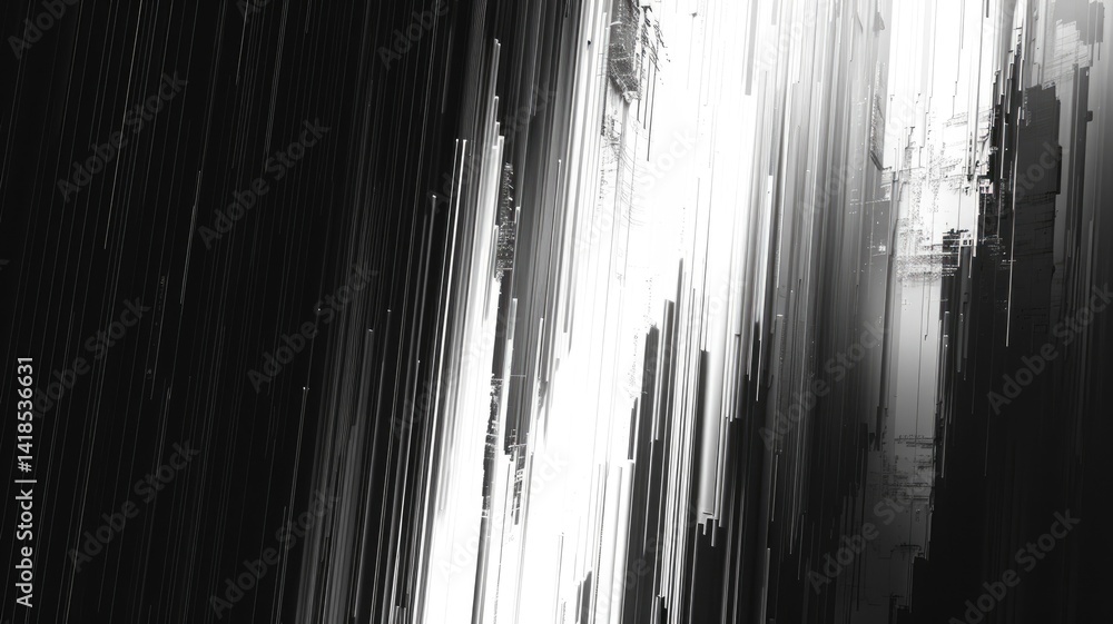 Poster abstract complex glitch with pixel effect in tech background use shading and glitches texture expres