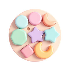 Obraz premium Pastel Colored Geometric Toy with Playful Shapes for Creative Toddlers