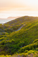 Obraz premium Landscape with mountains and sea