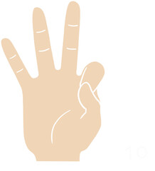 Obraz premium 지문자 숫자 10