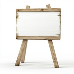 Blank Wooden Easel with White Surface for Creative Presentations