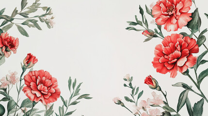 Elegant wedding invitation card background . Minimal hand painted watercolor Gerbera flowers texture template background. Design for wedding, vip cover, poster, rsvp moderncard.Valentine's Day