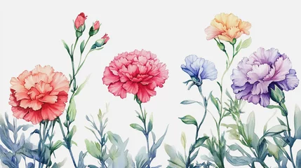 Gordijnen Elegant wedding invitation card background . Minimal hand painted watercolor Gerbera flowers texture template background. Design for wedding, vip cover, poster, rsvp moderncard.Valentine's Day © Teeraphon