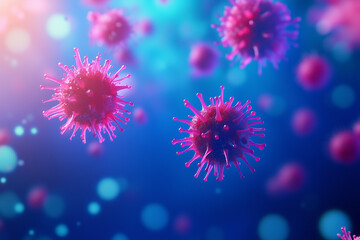 ウイルスのイメージ｜感染症・細菌・病原体の3Dイラスト