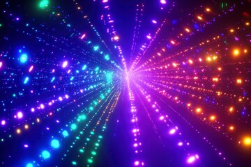 Colorful Light Rays Creating a Vibrant Abstract Background Effect