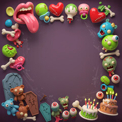 Obraz premium Lyngrim's Unprobaly Beauty 3D Funny Frames Collection