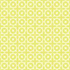 Yellow geometric flower pattern for background, seamless pattern.