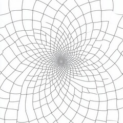 Obraz premium Mind-Bending Optical Illusion Spiral Vector - Minimalist Design Symbolizing Brain Health or Focus