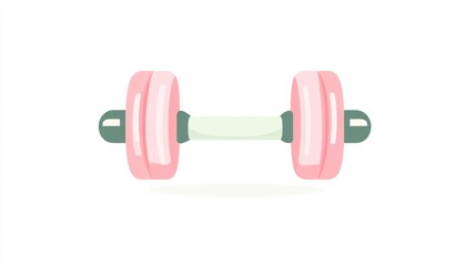 Obraz premium Pink dumbbell fitness workout gym exercise