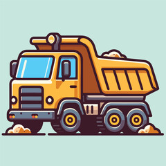Naklejka premium vector image of dump truck