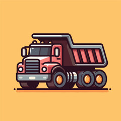 vector image of dump truck