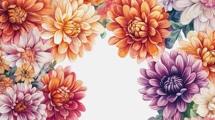 Elegant wedding invitation card background . Minimal hand painted watercolor Gerbera flowers texture template background. Design for wedding, vip cover, poster, rsvp moderncard.Valentine's Day