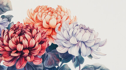 Elegant wedding invitation card background . Minimal hand painted watercolor Gerbera flowers texture template background. Design for wedding, vip cover, poster, rsvp moderncard.Valentine's Day