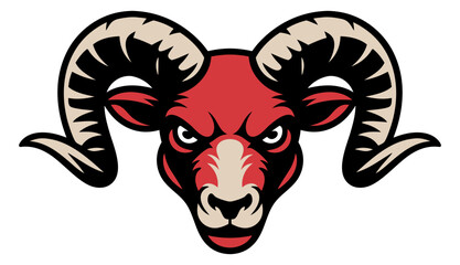 Ram Angry Horns Wild Mascot Animal Sport Logo Graphic Silhouette Shape Clipart Digital Art Illustration