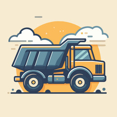 Fototapeta premium vector image of dump truck