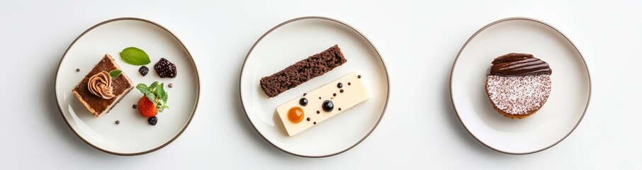 Elegant Dessert Presentation with Various Pastries and Sweets