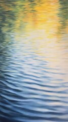 Water surface, rippling, blue, yellow, sunlight.